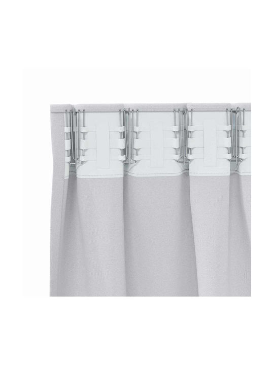 vidaXL vidaXL Vorhänge Verdunkelung Fenster mit Bleistiftfalten Grau 140x175cm