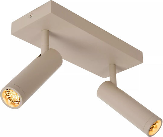 Lucide Lightning Grado Dublu Spot cu Soclu GU10 în Culoare Maro