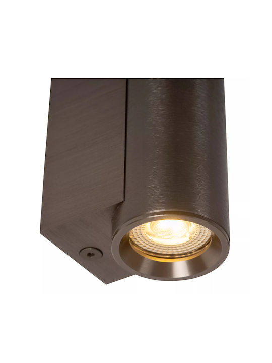 Lucide Lightning Dupla Μονό Σποτ με Ντουί GU10 σε Πορτοκαλί Χρώμα