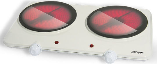 Gruppe HP 202T6 Countertop Burner Keramik Double Weiß