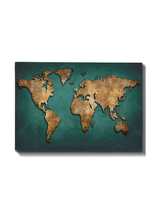 Canvas Painting World Map Hm7197.01 100x3x70 cm
