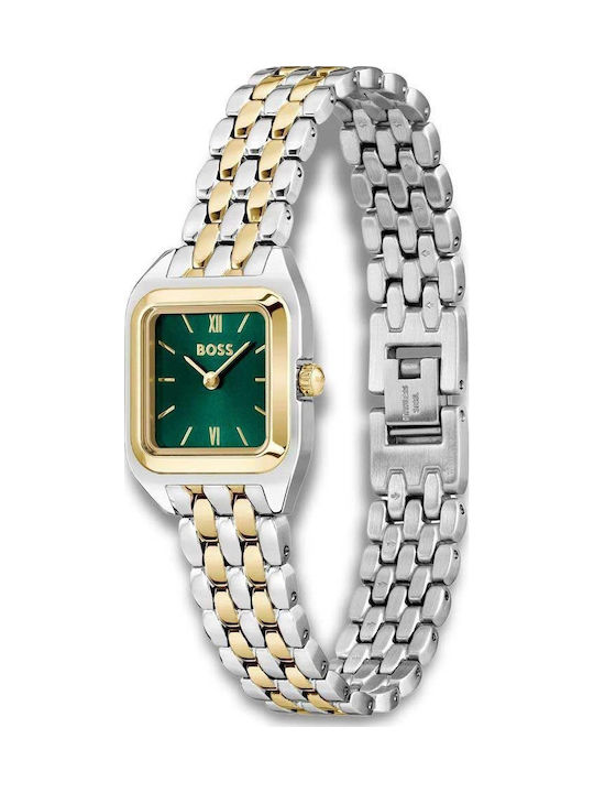 Boss Mae Petite Damen Uhr mit Gold Metallarmband