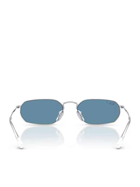 Ray Ban Unisex Ochelari de soare cu Argintiu Cadru și Albastru deschis Oglindă Lentilă