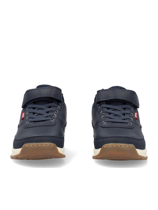 Ascot Kids Ankle Boots with Hoop & Loop Closure Navy Blue