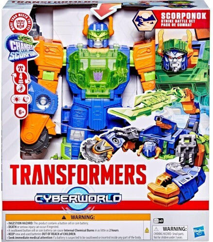 Actionfigur Cyberworld - Scorponok Strike Battle Transformatoren mit Sounds und Licht für 6+ Jahre 35cm