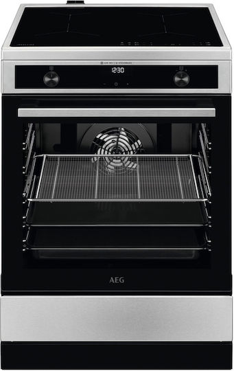 AEG Cooker 73lt with Induction Hobs W59.6cm. Inox