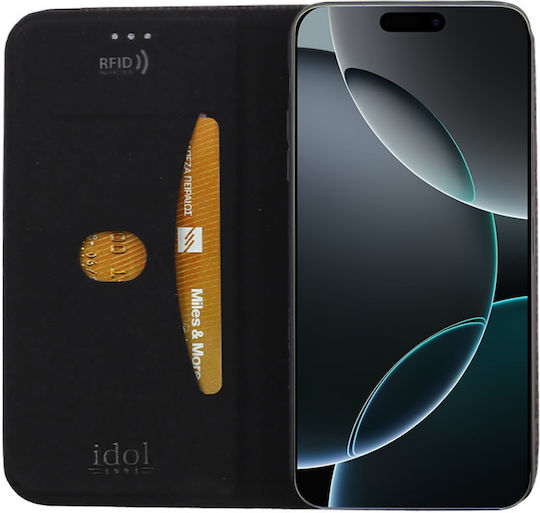 Idol 1991 Book Δερματίνης / Σιλικόνης Μαύρο (iPhone 17)