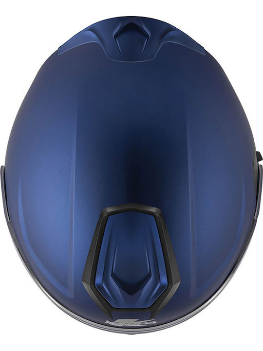 Kappa Moto KV50 Matt Blue Motorcycle Helmet Flip-Up ECE 22.06 2148gr with Sunvisor