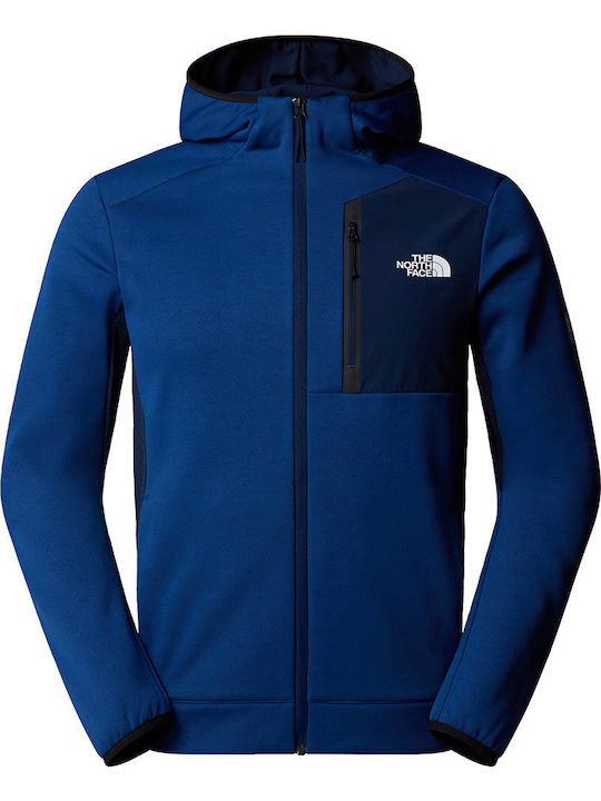 Men's Fleece Cardigan with Hood Estate Blue/summit Navy