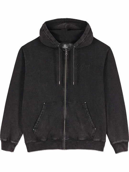 Studder Zip Sweatshirt with Hood Black