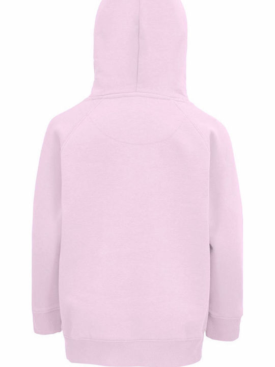 Kids Sweatshirt with Hood and Pockets Creamy Pink My Daddy And I, Love Aek