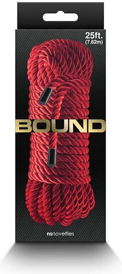Ns Novelties Bound Rope Σχοινί Δεσίματος σε Κόκκινο Χρώμα