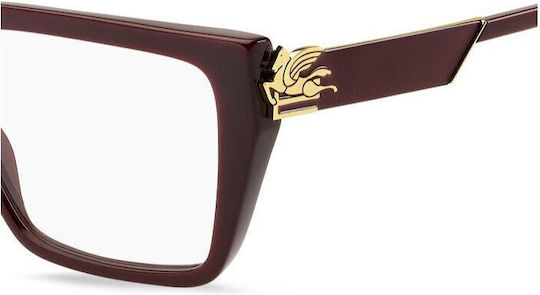 Etro Women's Butterfly Prescription Eyeglass Frame Red