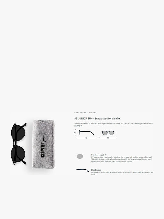 Izipizi #d Στρογγυλά Παιδικά Γυαλιά Ηλίου με Polarized Φακό Μωβ για 5-10 Ετών