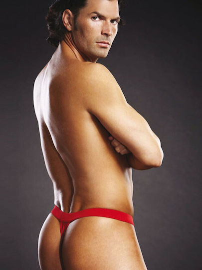 Blue Line Performance Microfiber Thong Red