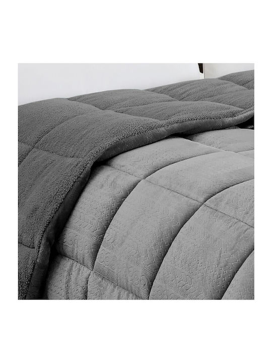 Melinen Κουβερτοπάπλωμα Μονό 160x220εκ. Shelby Anthracite 740 GSM
