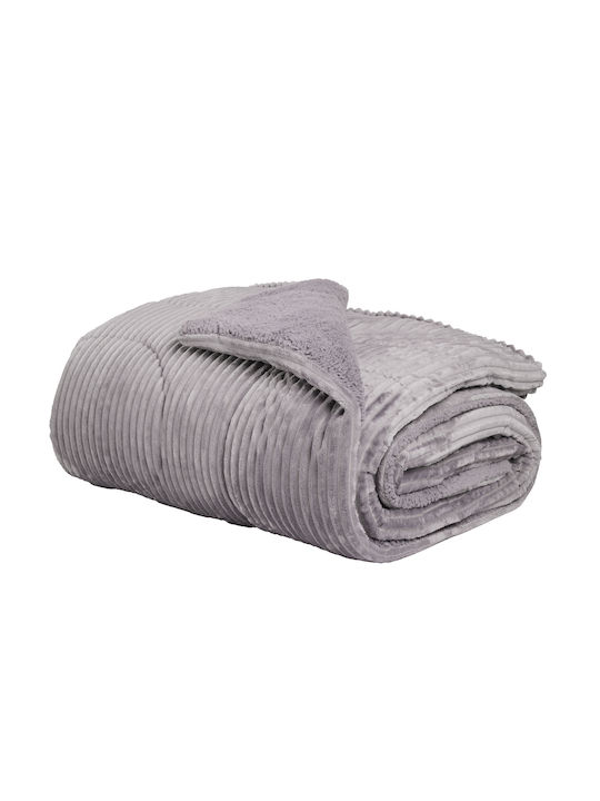 Das Home Κουβερτοπάπλωμα με Γέμιση Hollowfiber Μονό 160x220εκ. 1365 Grey 750 GSM 12 togs