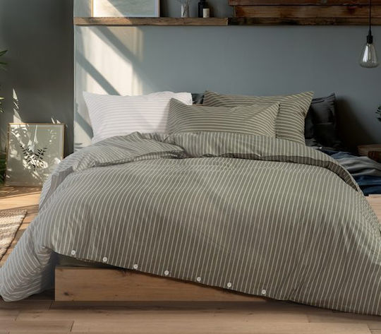 Nef-Nef Homeware Σετ Υπέρδιπλη 240x220cm Nau Coast Green