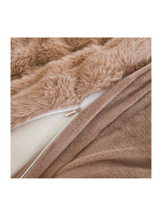 My Home Luxury Duvet Cover Set Single with Pillowcase 160x220 Rabbit Coffee