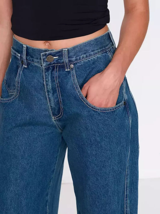 Γυναικείο Jean Παντελόνι σε Relaxed Εφαρμογή Blue