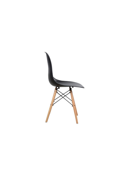 Scaune Sala de mese Lemn Negru 1buc 46x50x82buc