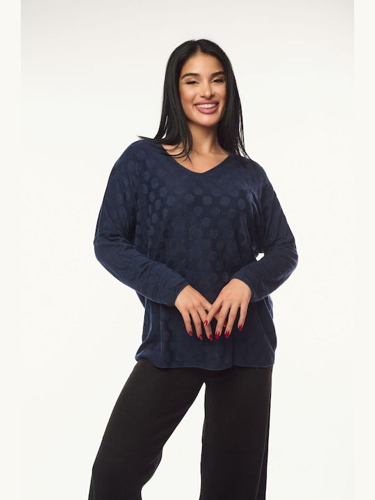 Women's Blouse Polka Dot Blue