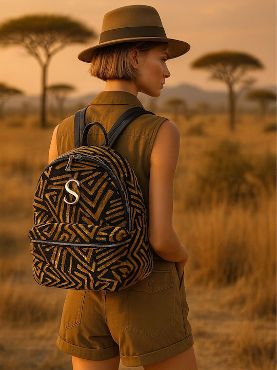Sylvana Damenhandtasche Rucksack Schwarz