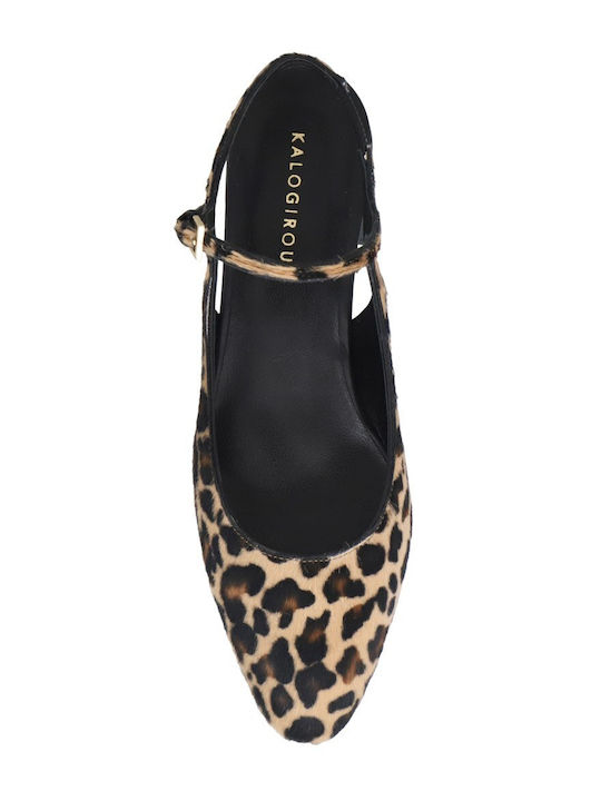Multicolour Low Heels Animal Print