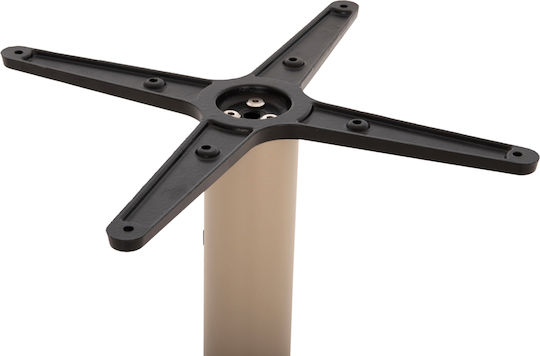 HomeMarkt Bar Table Base with Adjustable Cappuccino Matte 46x46x107cm