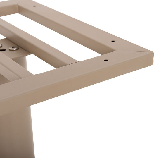 HomeMarkt Metallic Table Stand for Table / Office with Adjustable Cappuccino Matte 7.6x7.6x72cm