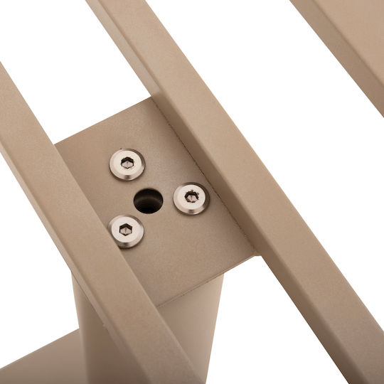 HomeMarkt Metallic Table Stand for Table / Office with Adjustable Cappuccino Matte 7.6x7.6x72cm