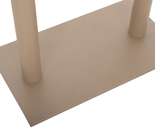 HomeMarkt Metallic Table Stand for Table / Office with Adjustable Cappuccino Matte 7.6x7.6x72cm