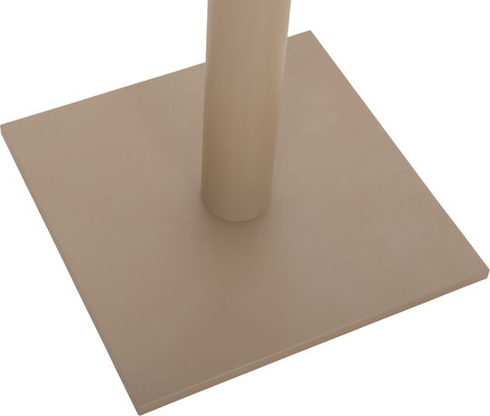 HomeMarkt Metallic Table Stand Table with Adjustable Cappuccino 40x40x71cm