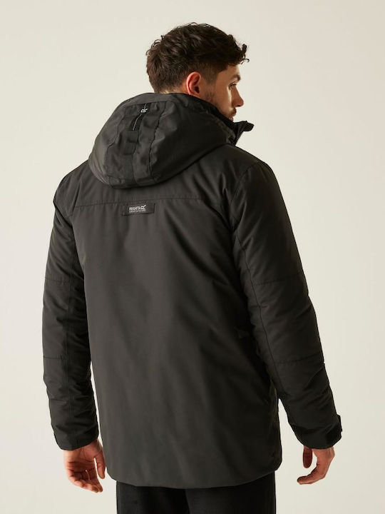 Winter Jacket Parka Waterproof and Windproof Marron, Black