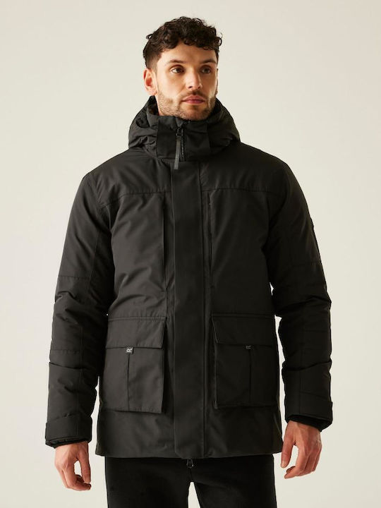 Winter Jacket Parka Waterproof and Windproof Marron, Black