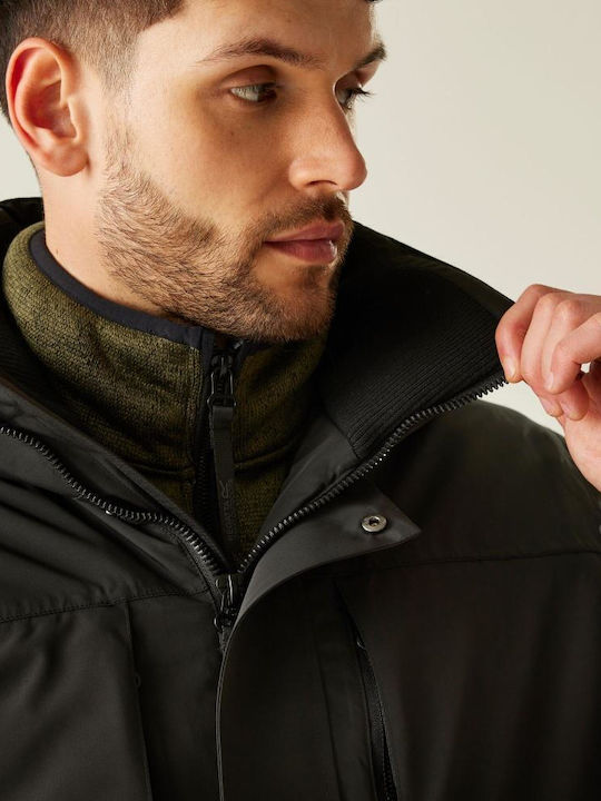 Winter Jacket Parka Waterproof and Windproof Marron, Black