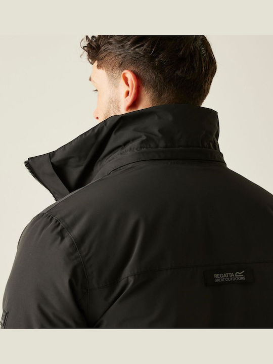 Winter Jacket Parka Waterproof and Windproof Marron, Black