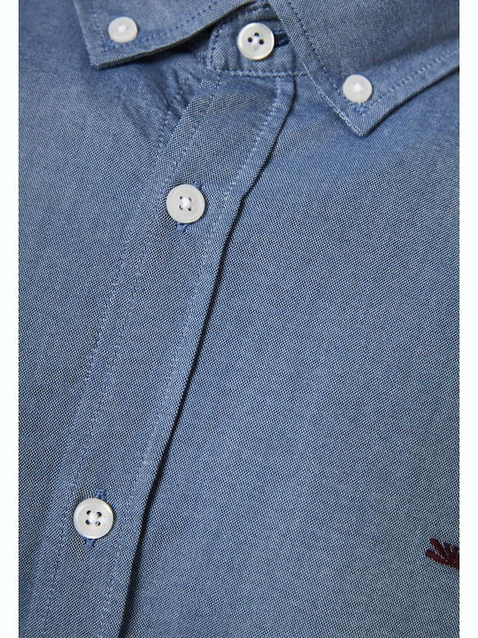 Long-sleeved Cotton Shirt Indigo