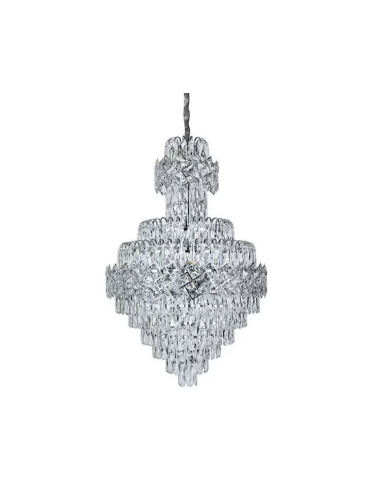 Alista Home Candelabru 14xE14 Ø60cm cu Cristale Transparent AT1CT-IM1P-HT2L-CC800/600X900CH