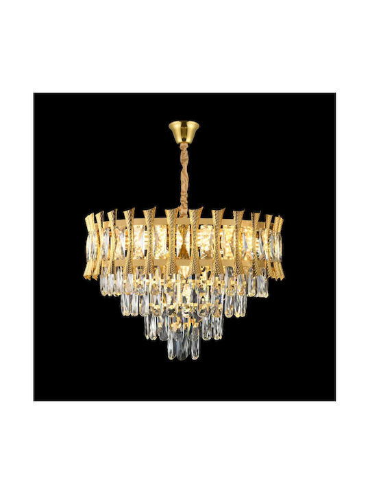 Alista Home Candelabru Ø30cm Cu Cristale Auriu Alista Home Candelabru Ø30cm Cu Cristale Auriu