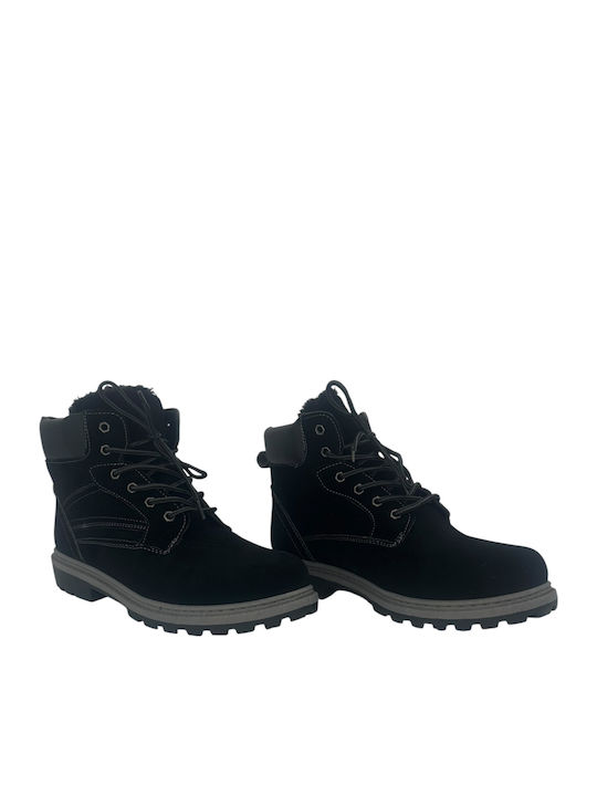 Suede Negru Ghete barbati