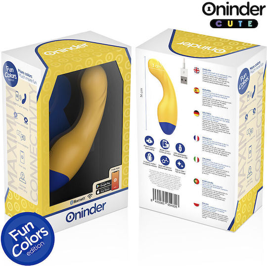 Oninder Cute Δονητής G-Spot με Remote Control Κίτρινος