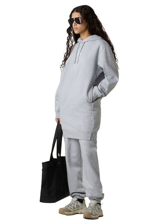 Mini Athletic Long Sleeve Hooded Grey Dress
