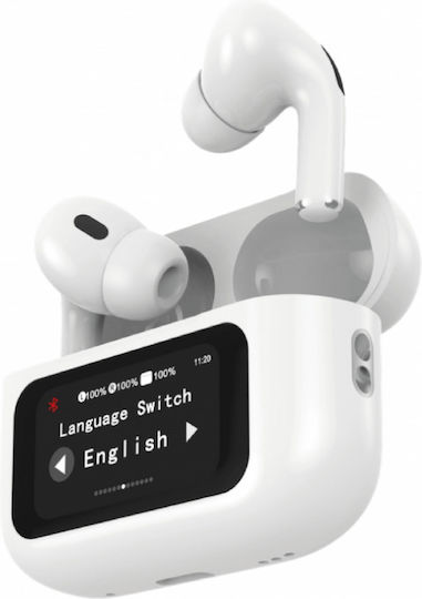 Jellico Airblue Pro 3 In-ear Bluetooth Handsfree Ακουστικά με Θήκη Φόρτισης Λευκά