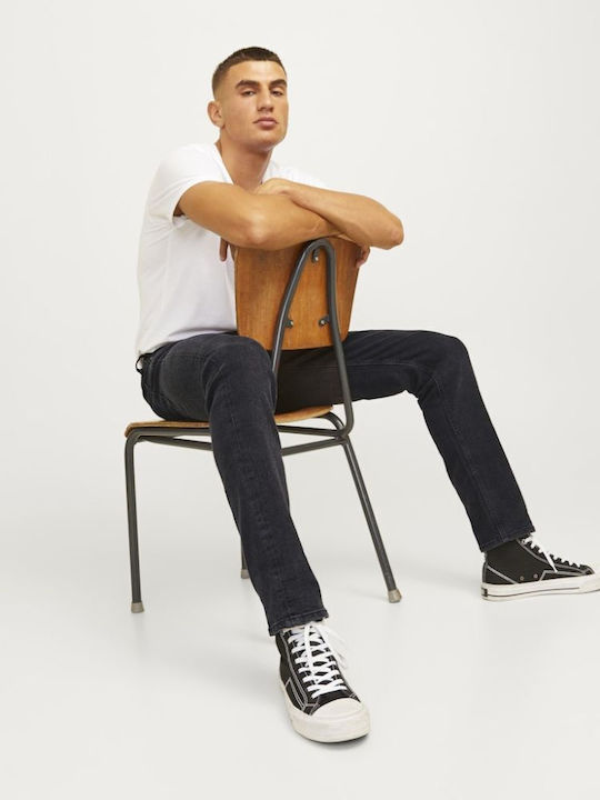 Men's Jeans Pants with Loose Tapered Fit Black