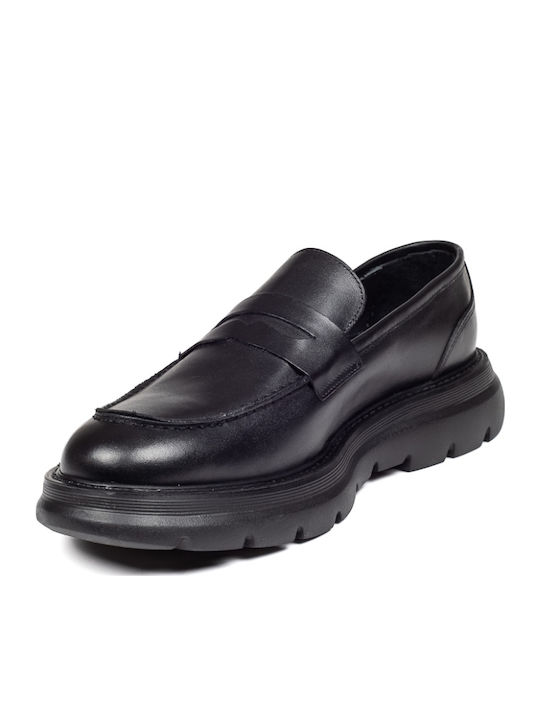 Men's Leather Moccasins Black