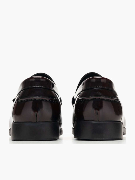 Δερμάτινα Ανδρικά Loafers σε Μπορντό Χρώμα