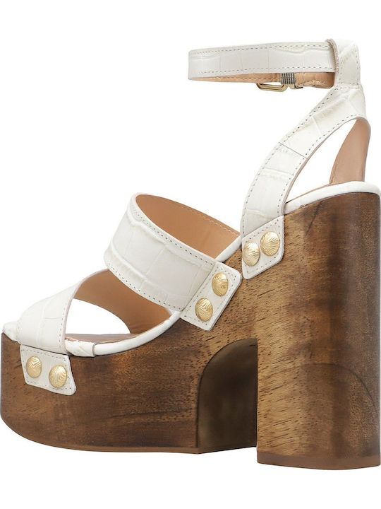 Leder Sandalen Beige