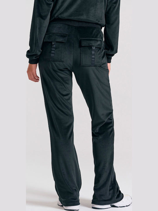 Funky Buddha Jogginghose Samt Schwarz