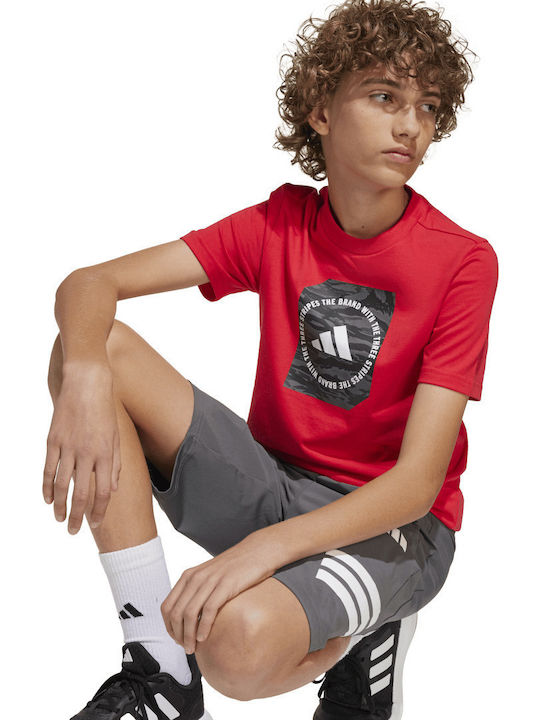 Παιδικό T-shirt Κόκκινο Camo Box